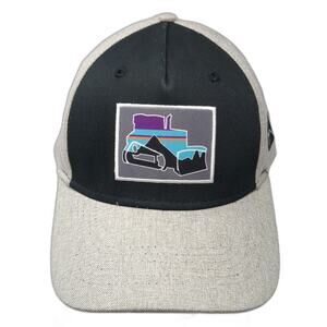 Caterpillar 5 Panel Gray One Size Snapback Bulldozer Graphic Patch Hat